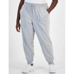 Ideology Plus Size Fleece Jogger Sweatpants Size 3X Heather Grey Athleisure